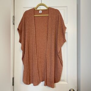 Elegant Rust Women's Open Cardigan